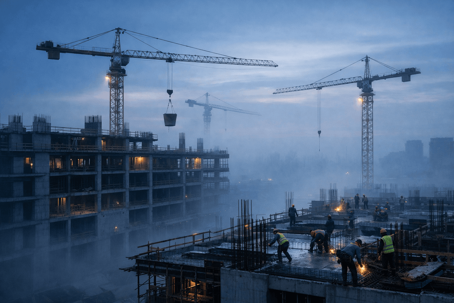 Construction - Site at dawn