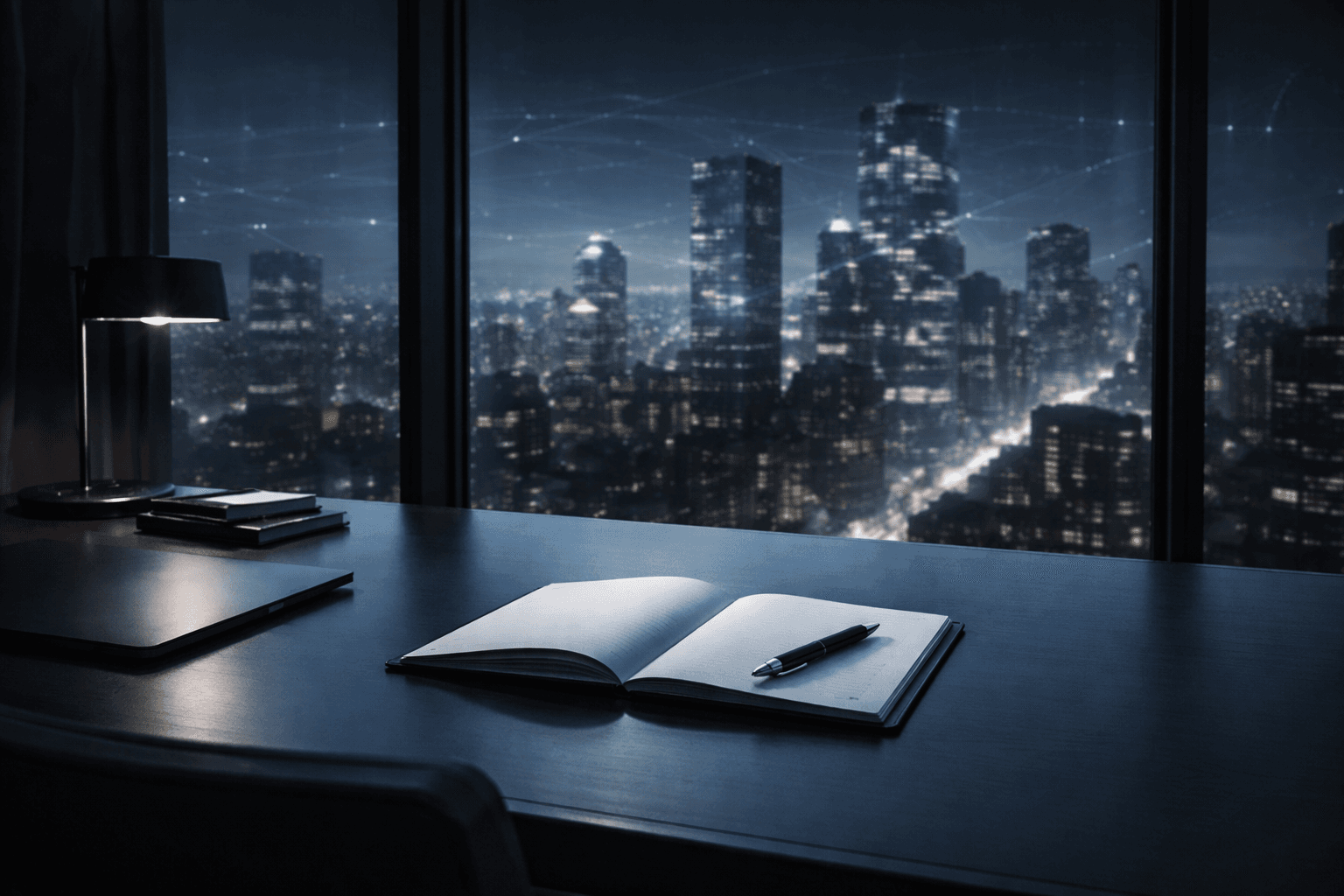 Sophisticated boardroom setting representing financial leadership